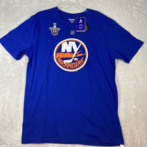 NHL NY Islanders Tavares #91 2016 Playoffs Men's Large Jersey Style T-Shirt NWT